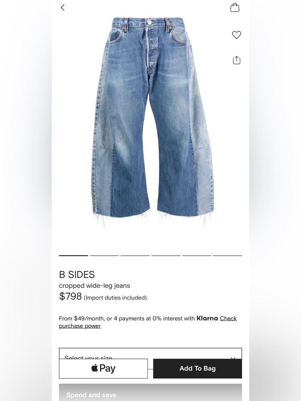 B SIDES Blue Lasso jeans NWT 27